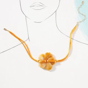 NWT ceramic flower cord necklace Anthropologie